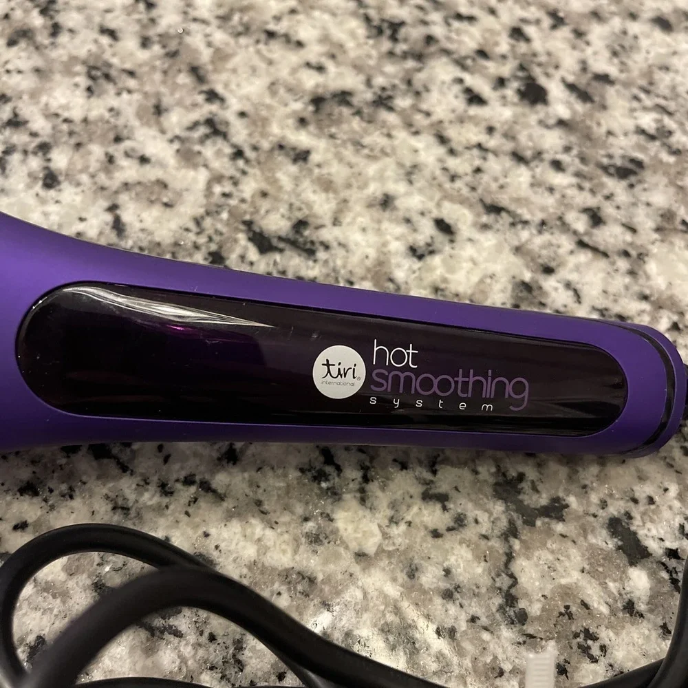 Tiri Professional Hot Smoothing System Hair Straightening‎ Brush Boysenberry